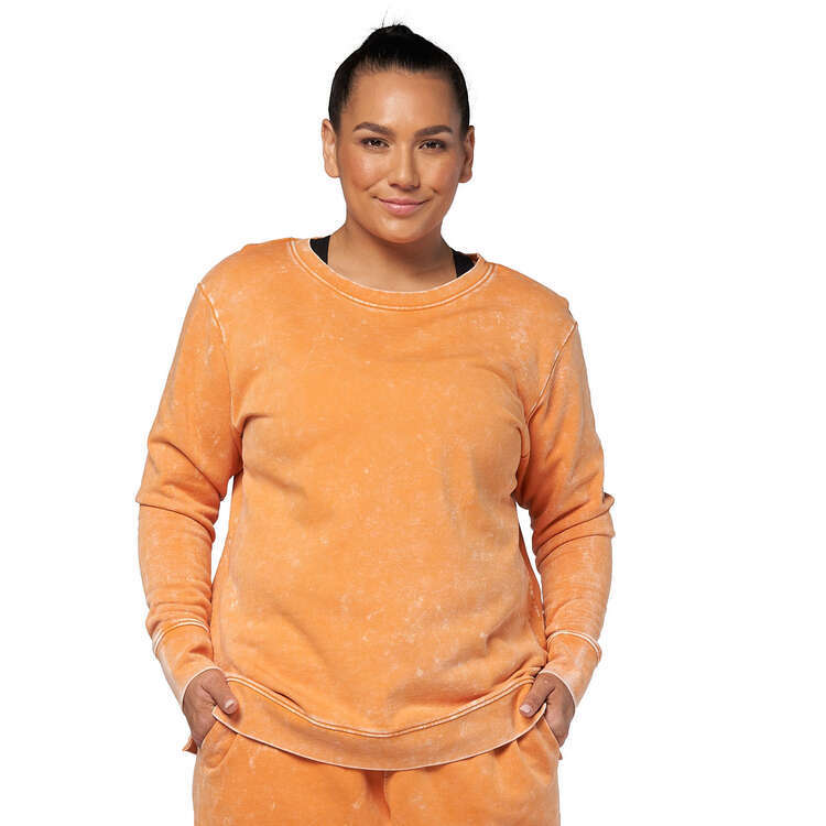 Ell & Voo Womens Vanessa Sweatshirt, Orange, rebel_hi-res