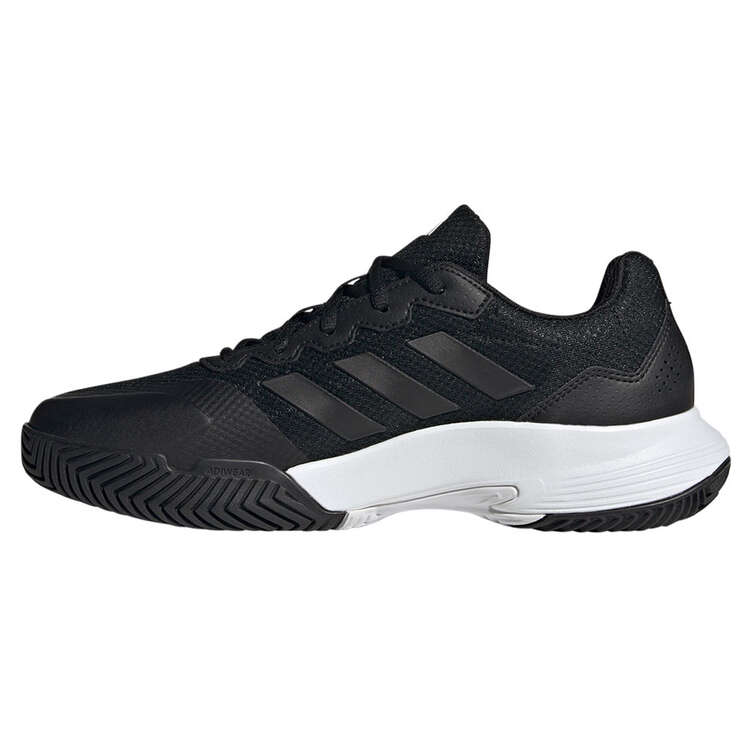 adidas GameCourt 2 Mens Tennis Shoes Black/White US 7, Black/White, rebel_hi-res