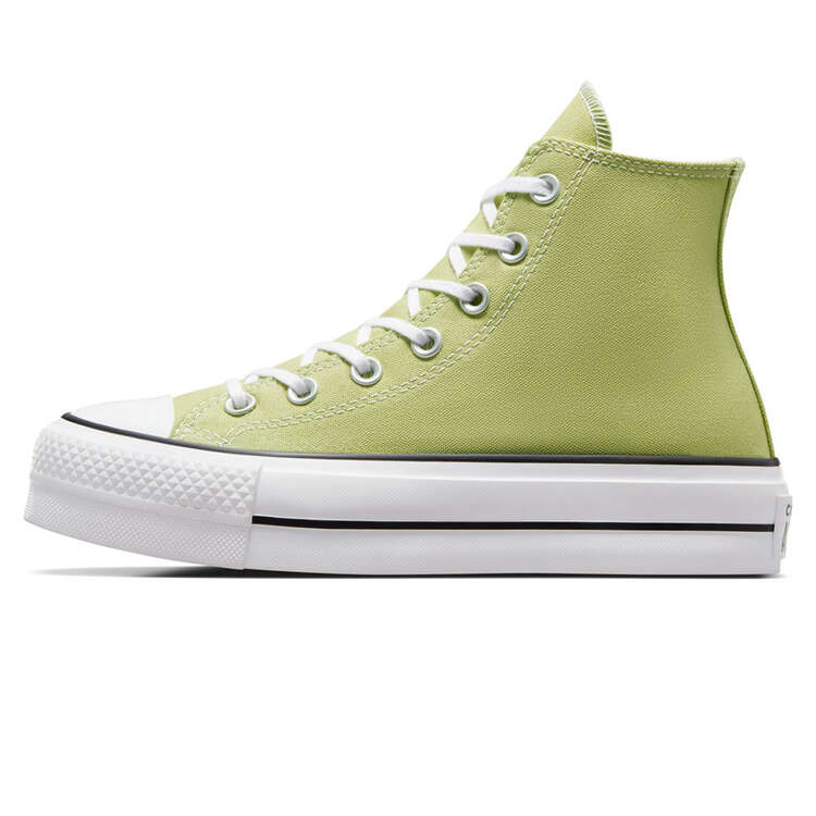 Converse Chuck Taylor All Star Lift High Womens Casual Shoes, Green/White, rebel_hi-res