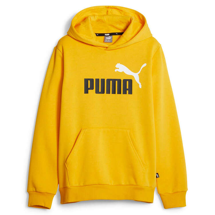 Puma Kids Essential Plus 2 Colour Big Logo Hoodie, Yellow, rebel_hi-res