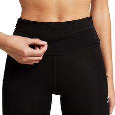 Nike Womens Epic Luxe Mid-Rise Trail Running Tights, Black, rebel_hi-res