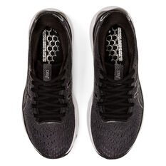 Asics GEL Nimbus 24 D Womens Running Shoes, Black/Silver, rebel_hi-res