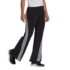 adidas Womens Sportswear Future Icons 3-Stripes Flare Pants Black XS, Black, rebel_hi-res