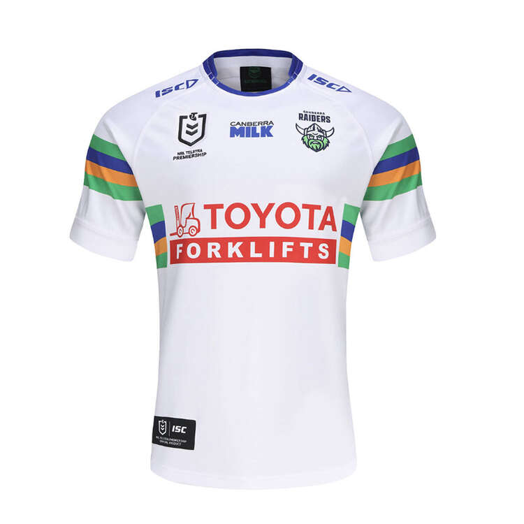 Canberra Raiders 2024 Mens Away Jersey White S, White, rebel_hi-res