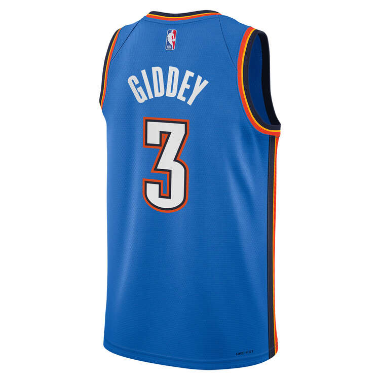Nike Youth Oklahoma City Thunder Josh Giddey 2023/24 Icon Basketball Jersey Blue S, Blue, rebel_hi-res