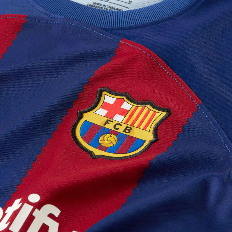 Nike Youth FC Barcelona 2023/24 Stadium Home Football Jersey Blue S, Blue, rebel_hi-res