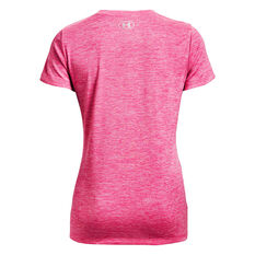Under Armour Womens Tech Twist Arch Tee, Pink, rebel_hi-res