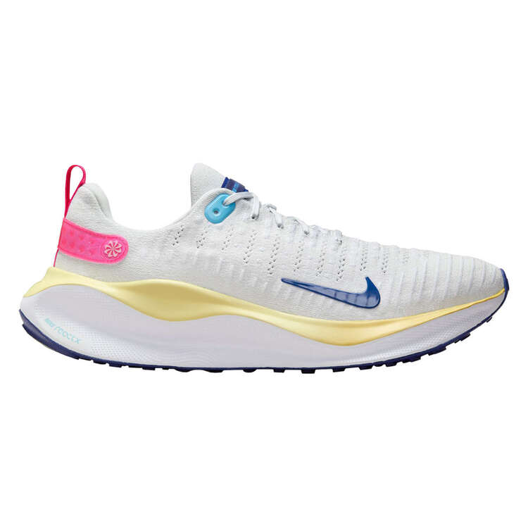 Nike React InfinityRN Flyknit 4 Mens Running Shoes, White/Pink, rebel_hi-res