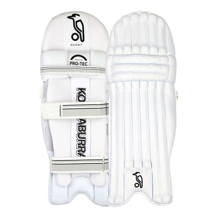 Kookaburra Ghost Pro 5.0 Youth Cricket Batting Pads Youth Right Hand, White, rebel_hi-res