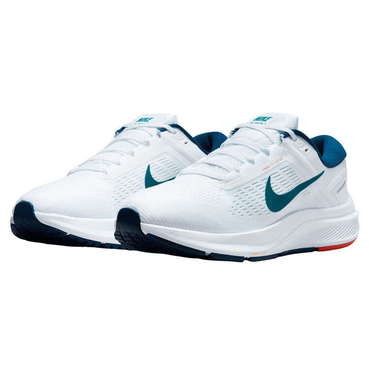 Nike Air Zoom Structure 24 Running Shoes White/Green US 12 | Rebel Sport