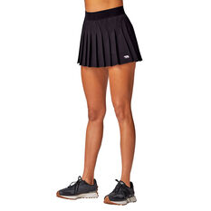 Running Bare Womens Ab Waisted Match Point Tennis Skirt Black 8, Black, rebel_hi-res