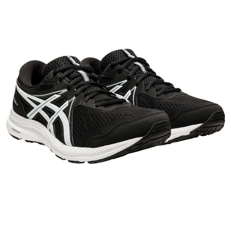 Asics GEL Contend 7 4E Mens Running Shoes Black/White US 10, Black/White, rebel_hi-res