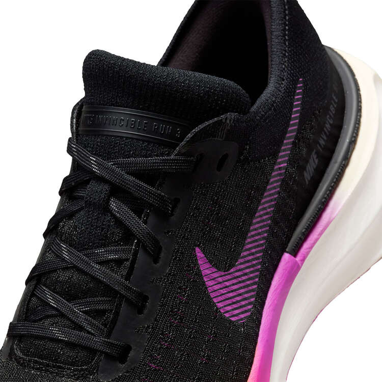 Nike ZoomX Invincible Run Flyknit 3 Womens Running Shoes, Black/Purple, rebel_hi-res