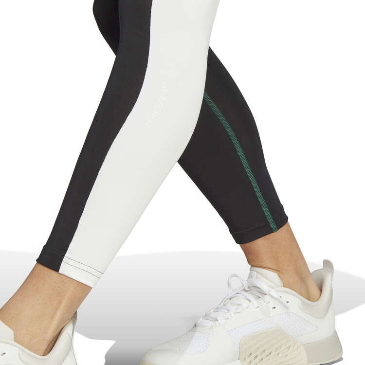 adidas Womens AEROREADY TechFit Colourblock 7/8 Tights, Green, rebel_hi-res