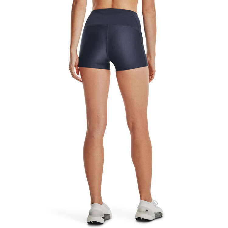Under Armour Womens BTG Mid-Rise Shorty Shorts, Grey, rebel_hi-res