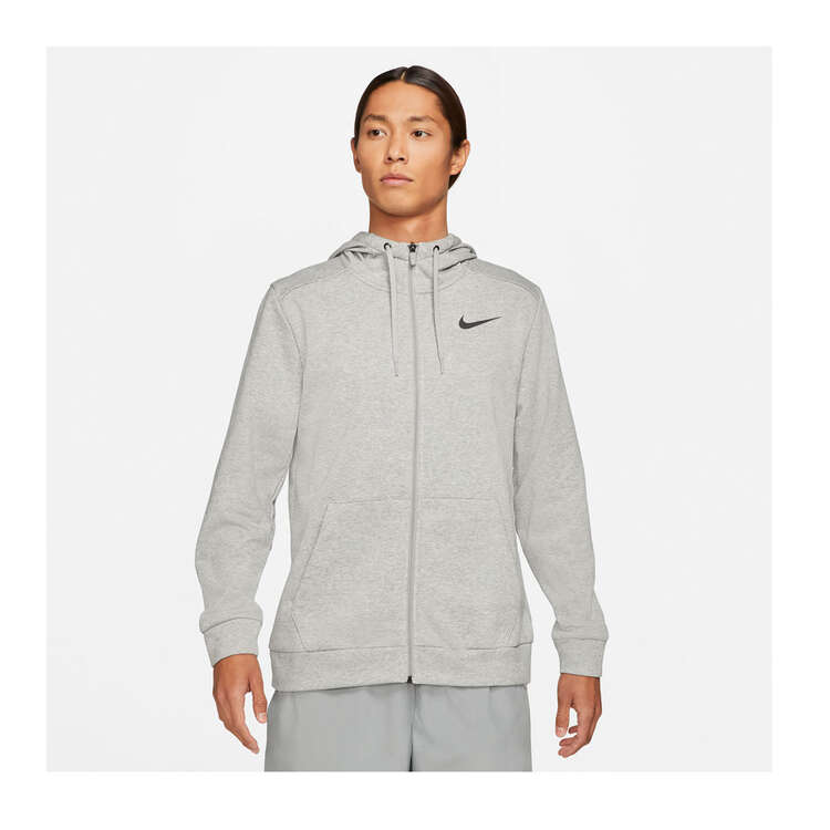 Nike Mens Dri-FIT Full-Zip Training Hoodie Grey L, Grey, rebel_hi-res