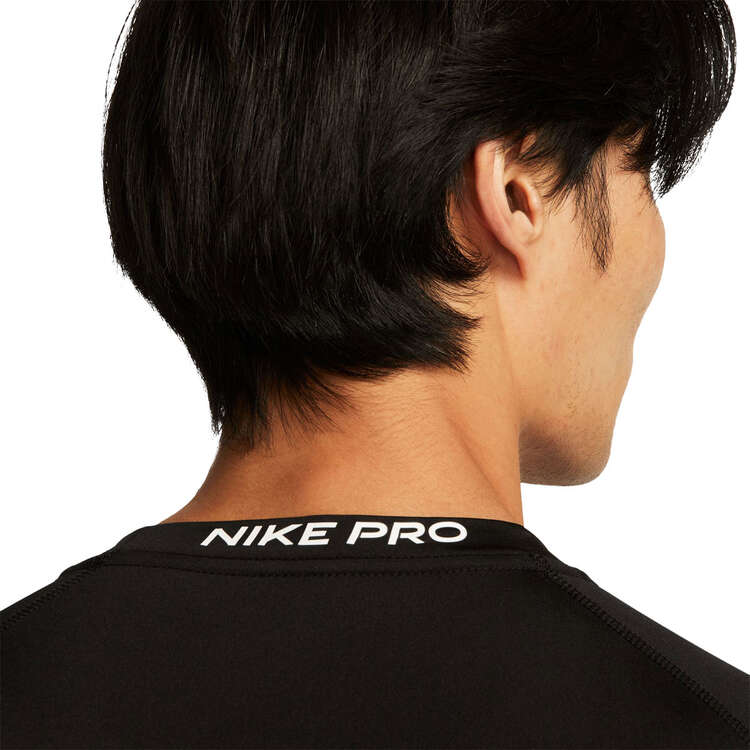 Nike Pro Mens Dri-FIT Tight Fitness Long Sleeve Tee, Black, rebel_hi-res