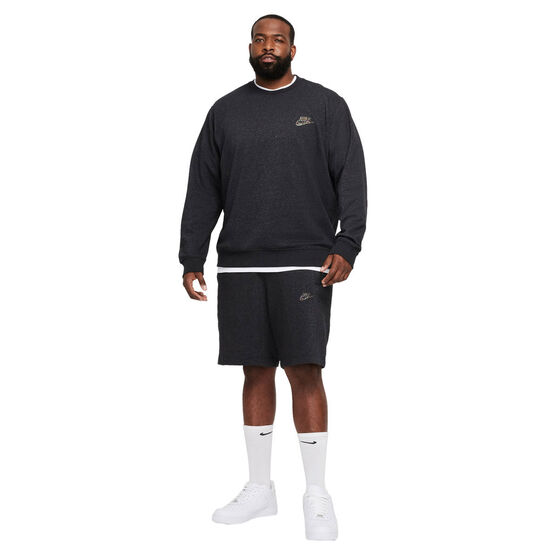 Nike Mens Sportswear Essentials Semi-Brushed Crew Top, Black, rebel_hi-res