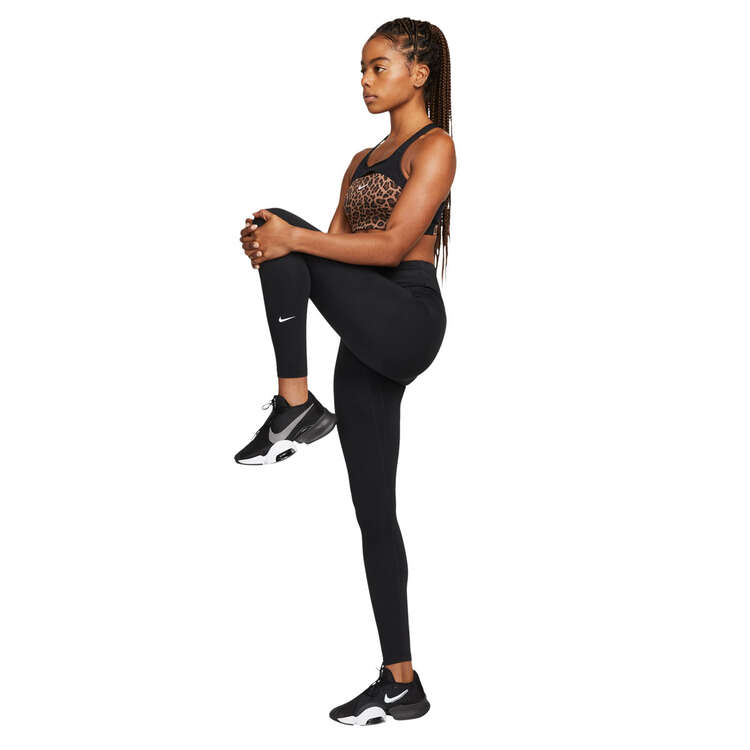 Nike One Womens High-Rise Tights, Black, rebel_hi-res