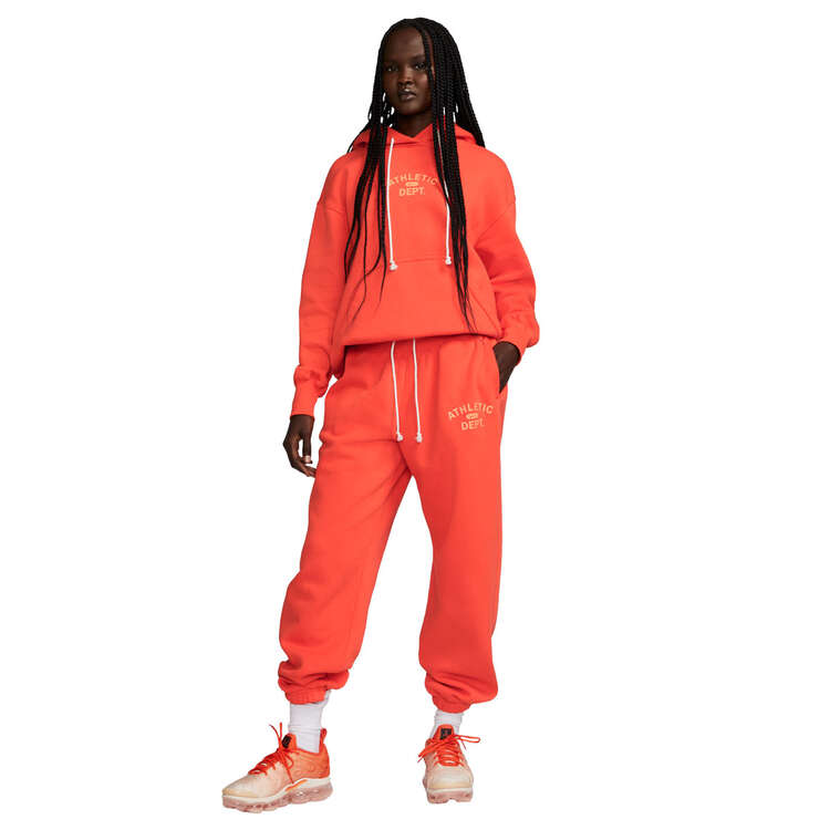 Nike Womens Sportswear Oversized Fleece Pants, Orange, rebel_hi-res