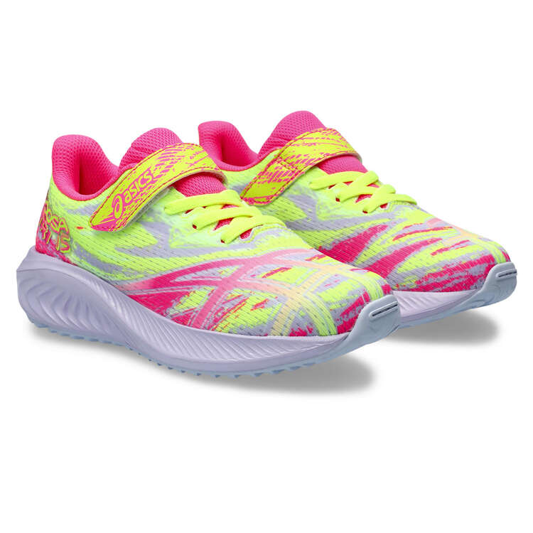 Asics Pre Noosa Tri 15 PS Kids Running Shoes, Pink/Lime, rebel_hi-res