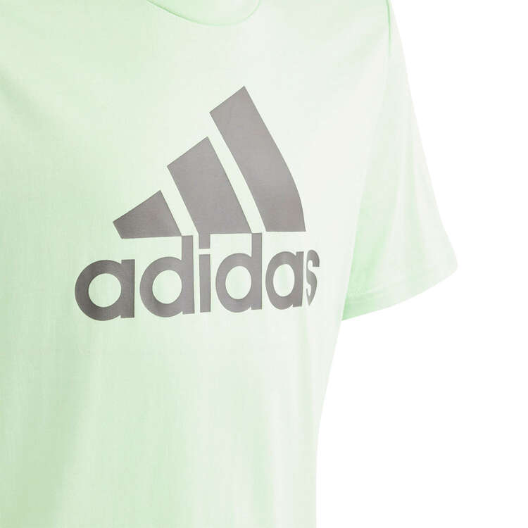 Adidas Kids Essentials Big Logo Tee, Green/Grey, rebel_hi-res
