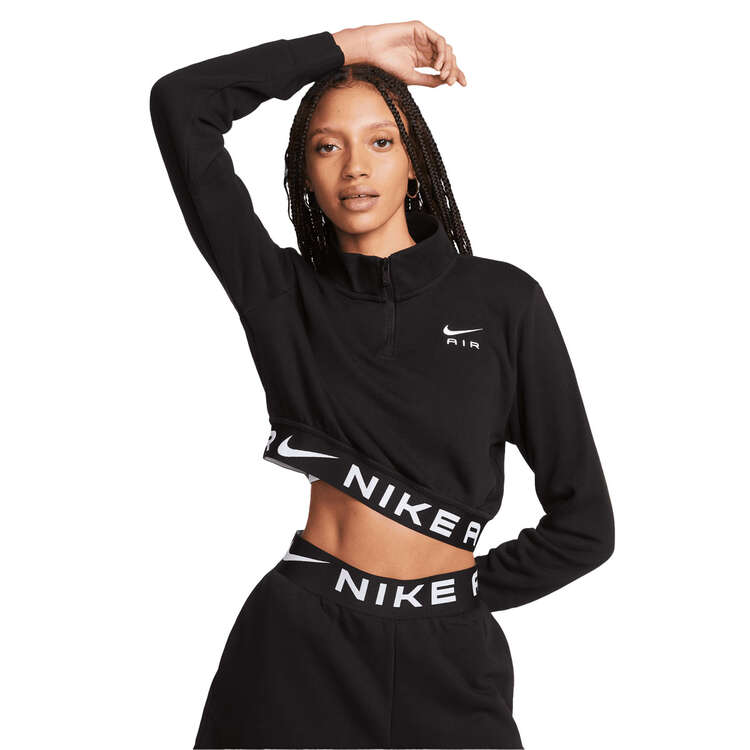 Nike Air Womens Fleece Top, Black, rebel_hi-res
