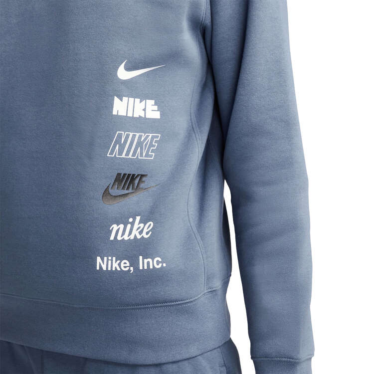 Nike Mens Club Fleece+ Brushed Back Sweatshirt, Blue, rebel_hi-res