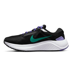 Nike Air Zoom Structure 24 Womens Running Shoes, Black/Green, rebel_hi-res