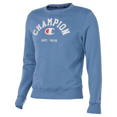 Champion Mens Graphic Print Crew Sweatshirt, Blue, rebel_hi-res