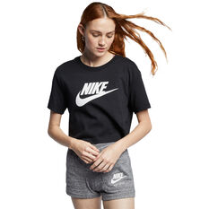 Nike Womens Sportswear Essential Cropped Tee Black XS, Black, rebel_hi-res