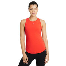 Nike One Womens Dri-FIT Luxe Standard Tank Red XS, Red, rebel_hi-res