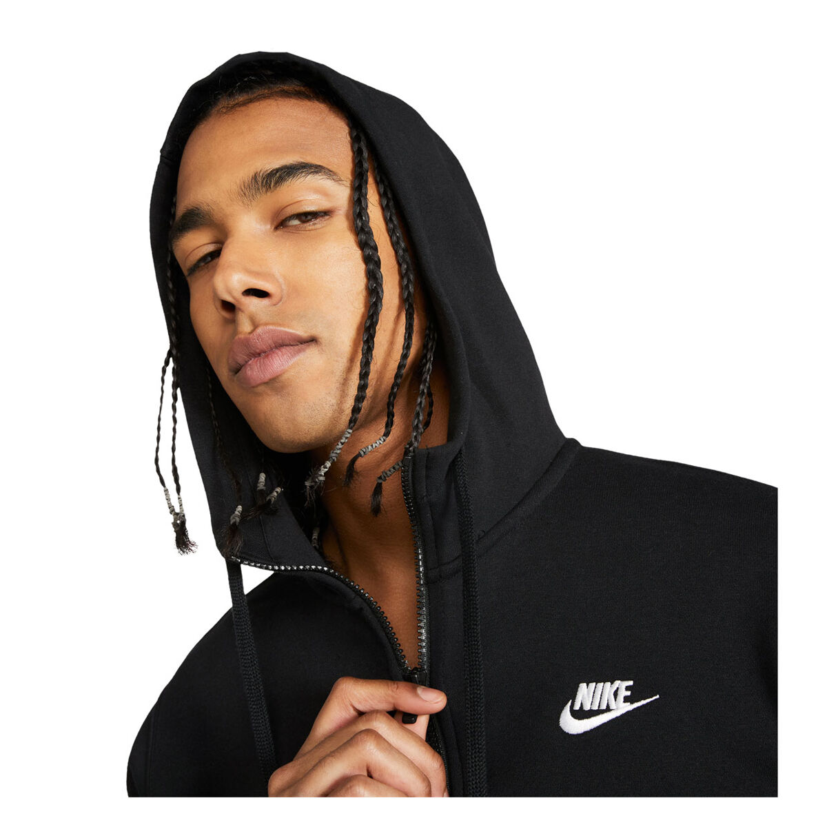 nike men's sportswear club fleece hoodie black