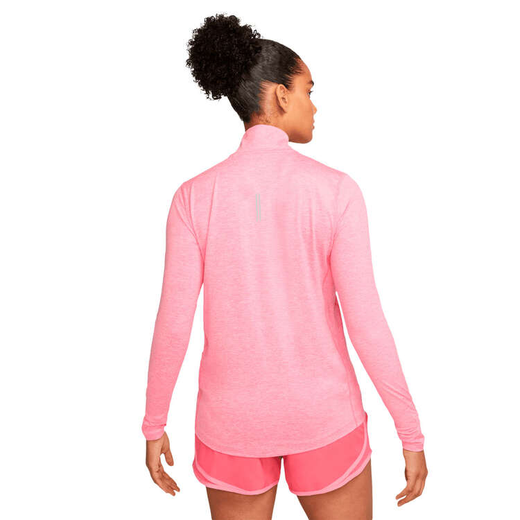 Nike Womens Element 1/2 Zip Running Top Pink XS, Pink, rebel_hi-res