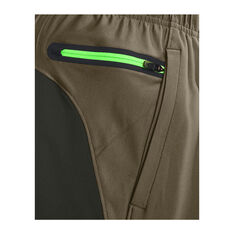 Under Armour Mens UA Knit Woven Hybrid Shorts, Green, rebel_hi-res