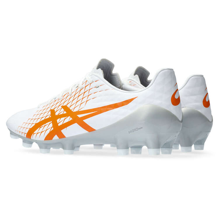 Asics Menace 4 Football Boots, White/Orange, rebel_hi-res
