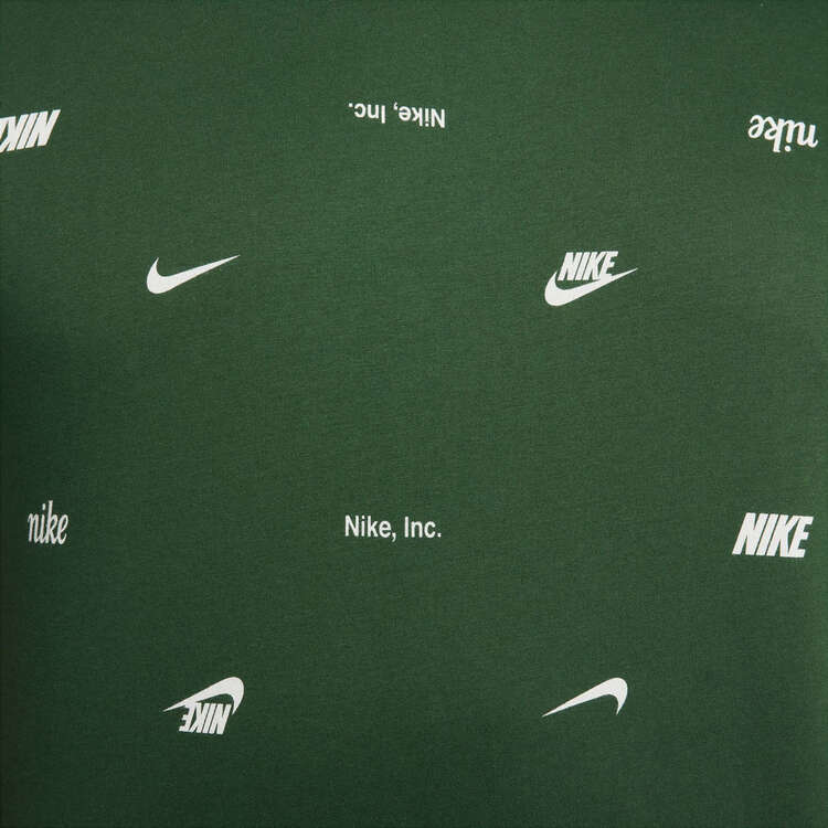 Nike Mens Club Allover Print Tee, Green, rebel_hi-res