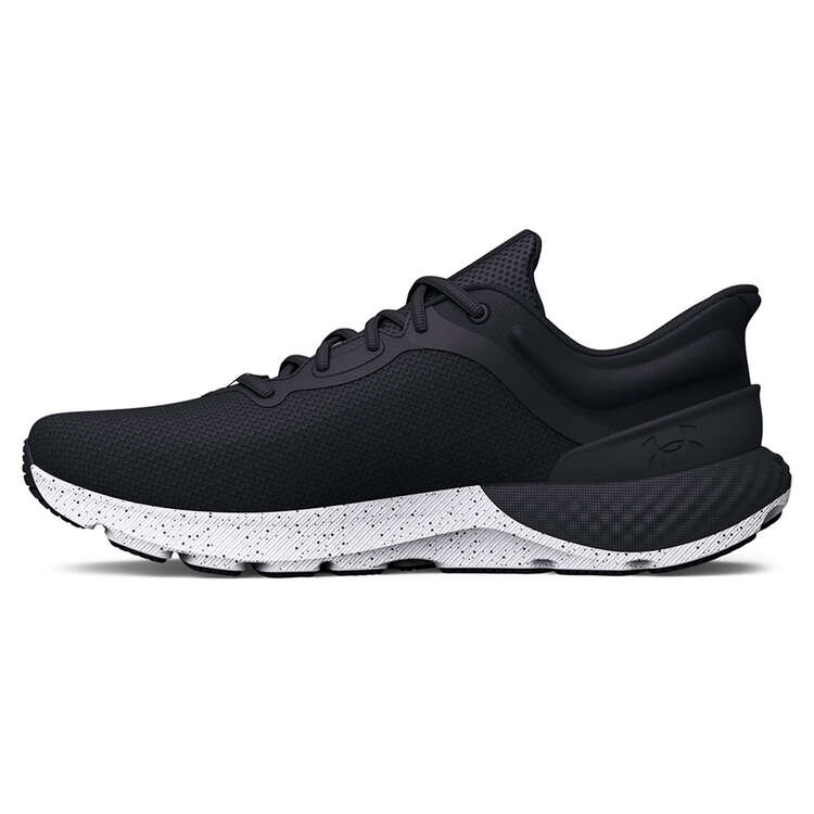 Under Armour Charged Escape 4 Mens Running Shoes, Black/White, rebel_hi-res