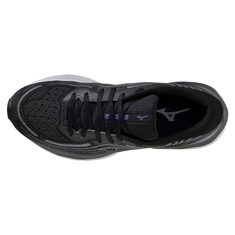 Mizuno Wave Skyrise 4 Womens Running Shoes, Black/Grey, rebel_hi-res