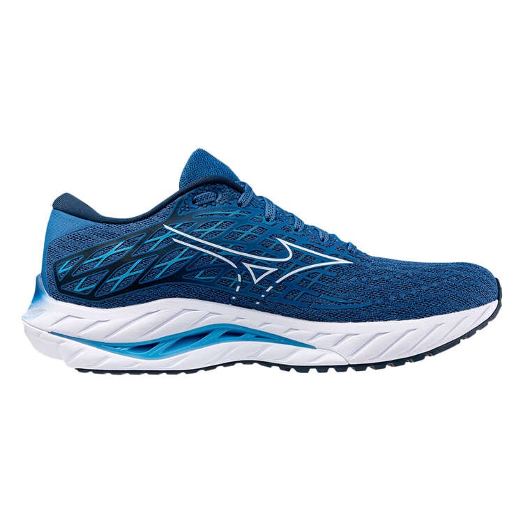 Mizuno Wave Inspire 20 Mens Running Shoes Blue/White US 8, Blue/White, rebel_hi-res