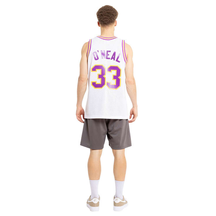 Mitchell & Ness LSU Tigers Shaquille O'Neal 1991/92 Basketball Jersey White S, White, rebel_hi-res
