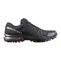 Men's Speedcross 4 Trail Shoes Black / Metal UK 7.5, Black / Metal, rebel_hi-res