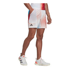adidas Mens Grand Slam Melbourne Tennis Shorts White S, White, rebel_hi-res