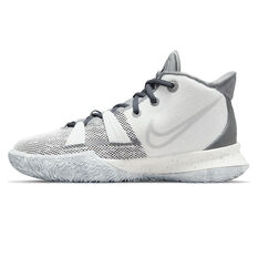 Nike Kyrie 7 Chip Kids Basketball Shoes Grey US 4, Grey, rebel_hi-res