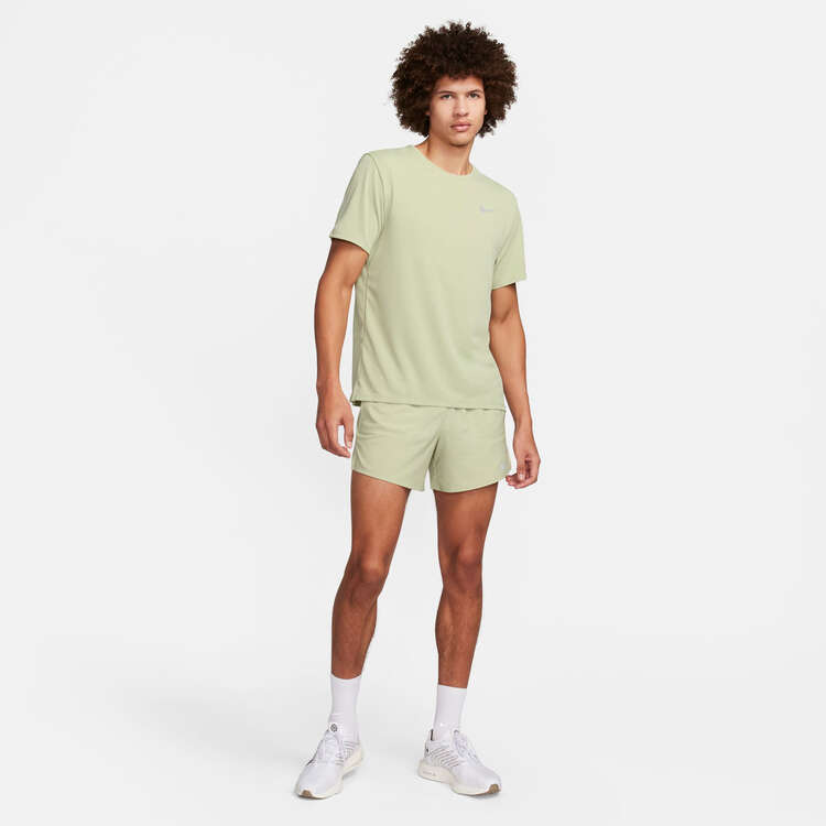 Nike Mens Dri-FIT Miler UV Running Tee, Green, rebel_hi-res
