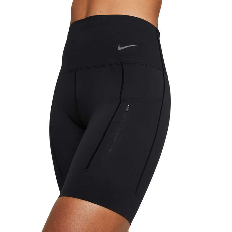 Nike Womens Go Firm-Support High-Waisted 8 Inch Biker Shorts, Black, rebel_hi-res