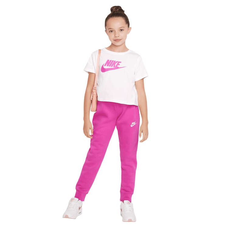 Nike Girls Sportswear Club Fleece LBR Pants, Pink, rebel_hi-res