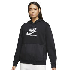 Nike Womens Sportswear Heritage Hoodie Black XS, Black, rebel_hi-res