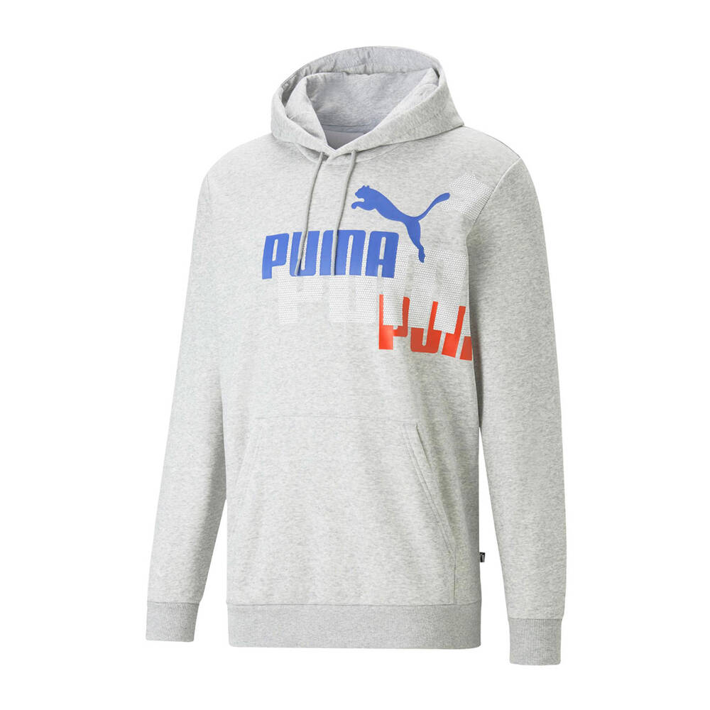 Puma Mens Essentials+ Logo Power Hoodie | Rebel Sport
