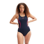 Speedo Womens Placement Muscleback One Piece Swimsuit, , rebel_hi-res
